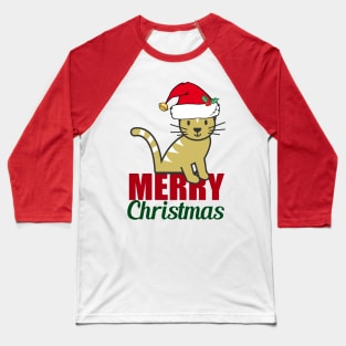 Merry Christmas Kitty Cat Baseball T-Shirt